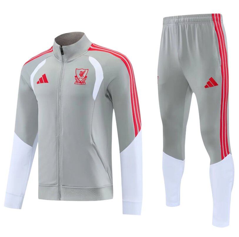 AAA Quality Liverpool 26/27 Tracksuit - Grey/White/Red